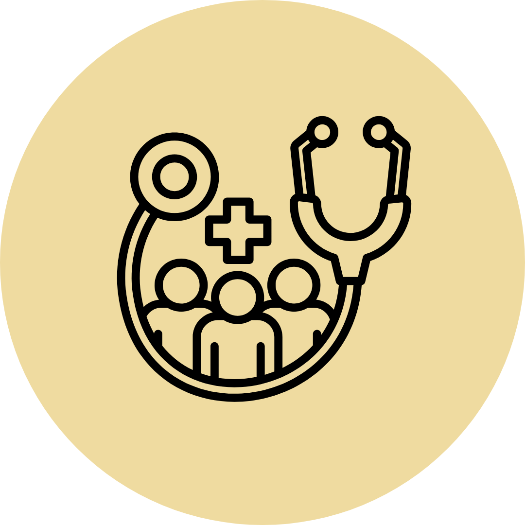 Stethoskop mit Personen: Pflege und gesundheitliche Betreuung durch Fachpersonal